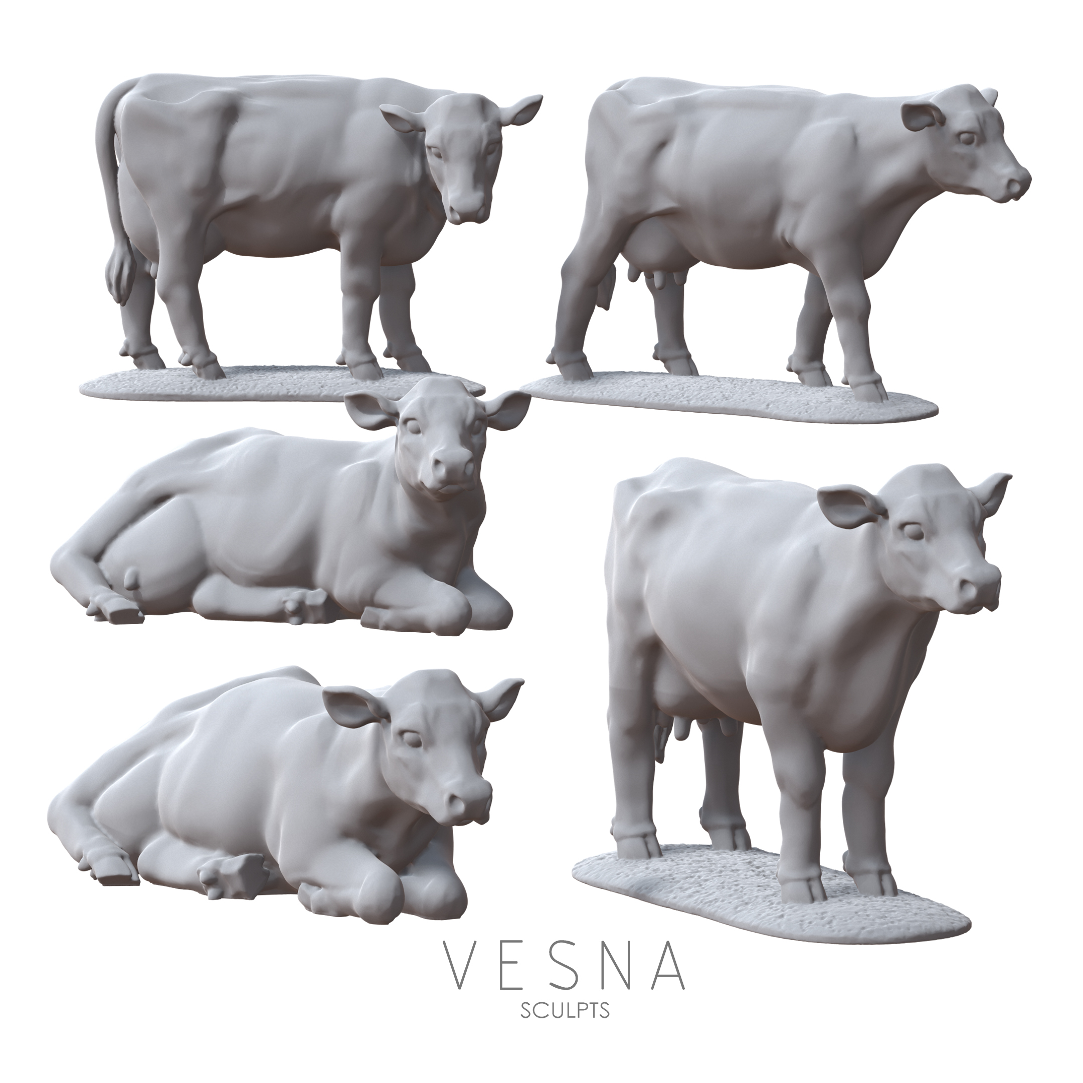 FARM ANIMALS - EUROPEAN COWS PACK