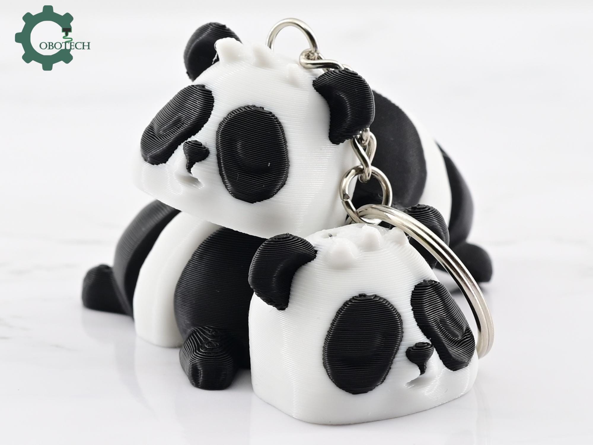 Napping Panda Keychain - Cute Articulated Gift - Cute Keychain Charm - Unique Adorable Keychain Gift