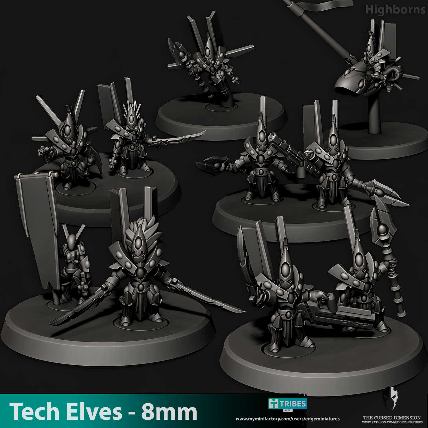Highborns - Tech Elves - 8mm