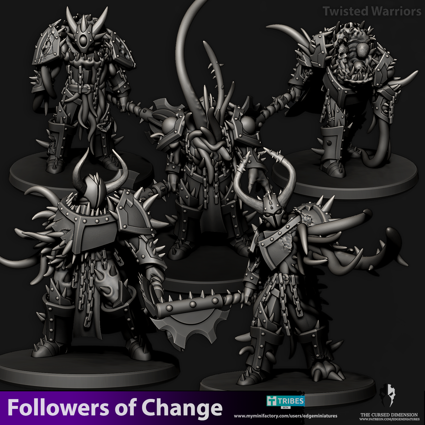 Twisted Warriors - Followers of Change - 28mm