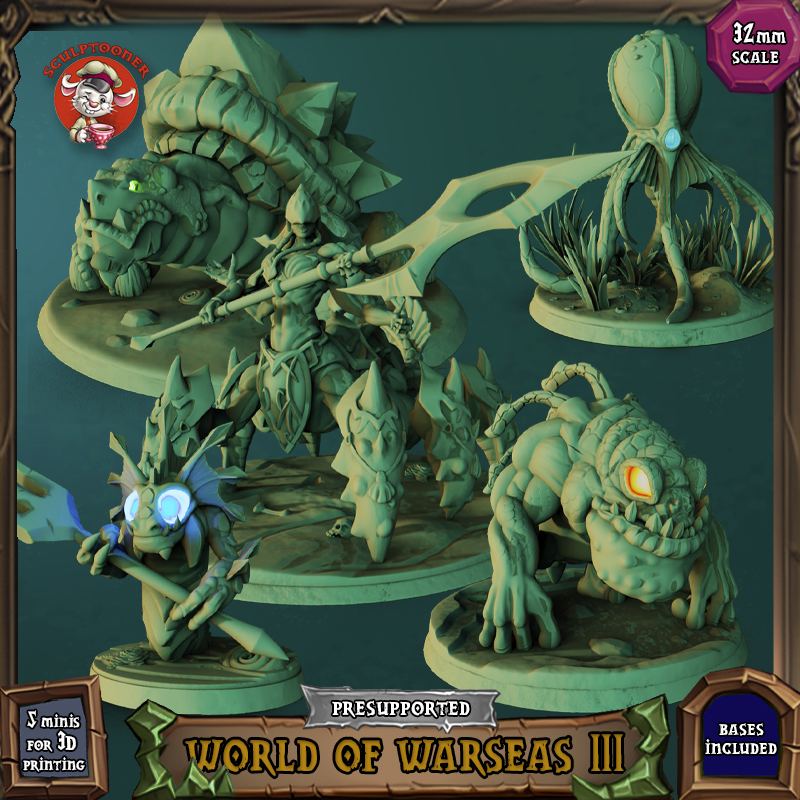 World of Warseas 3 - 32mm scale pre-supported set