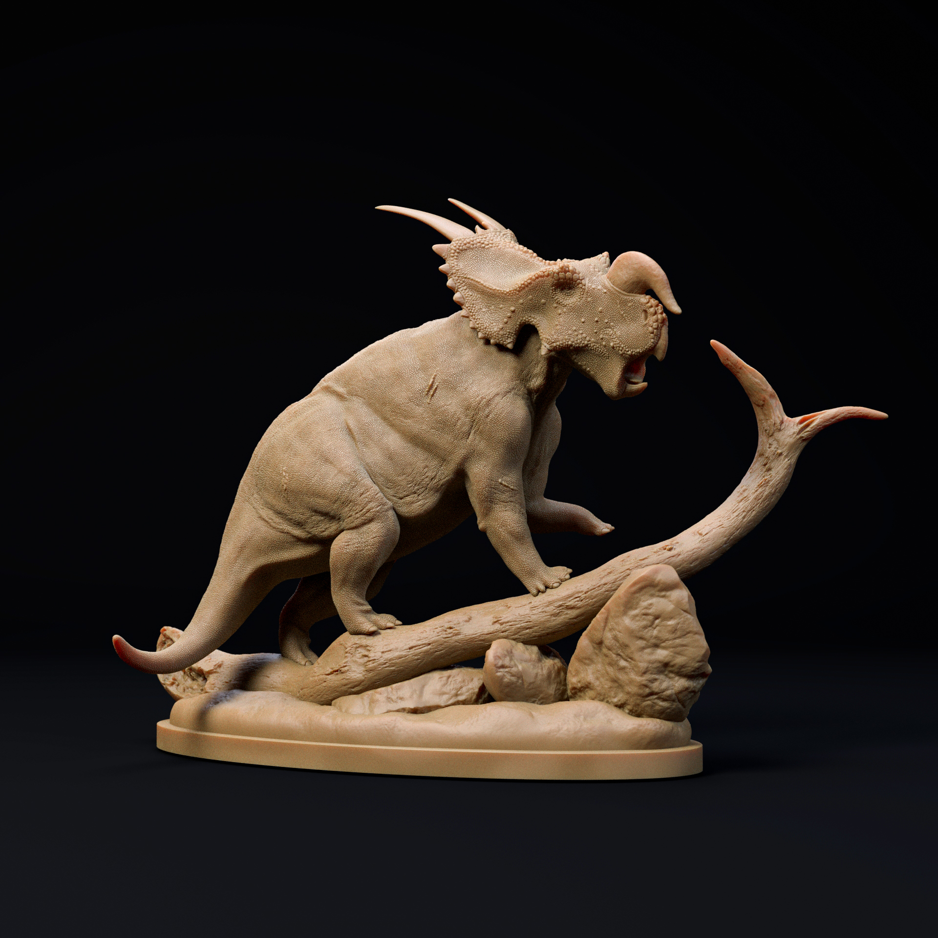 Einiosaurus bull 1-35 scale pre-supported dinosaur