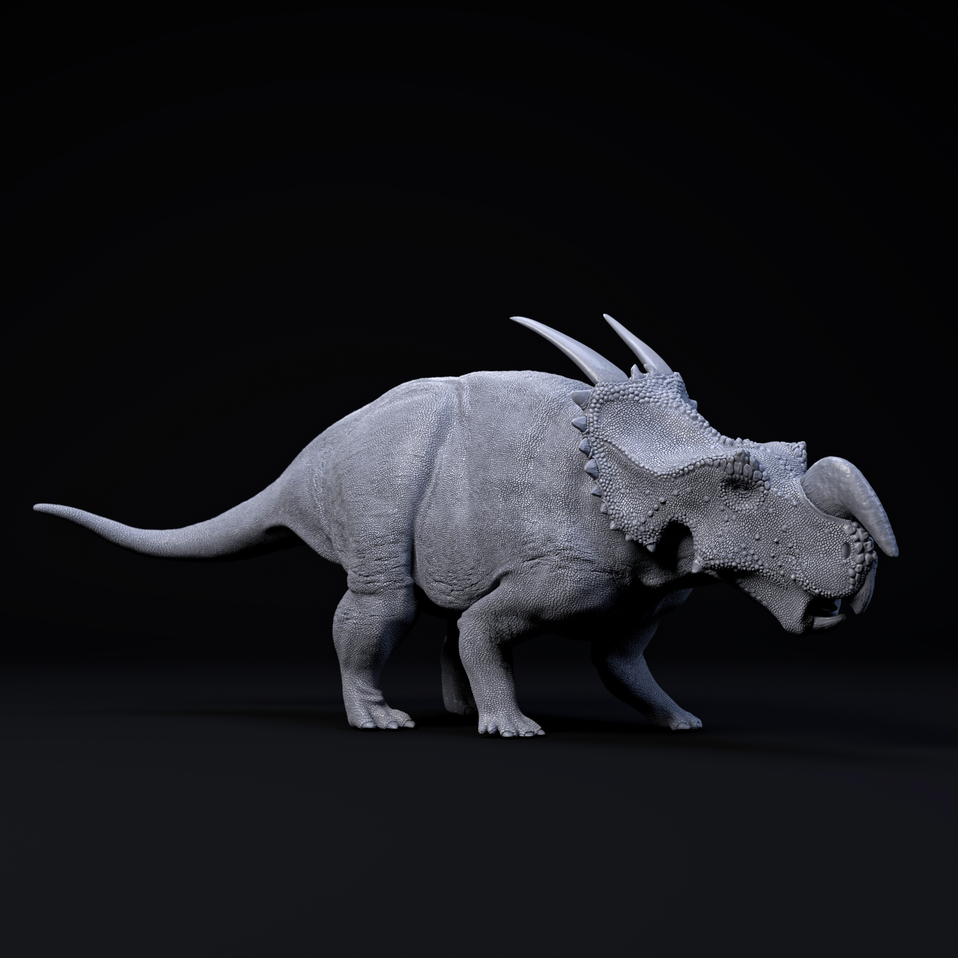 Einiosaurus defensive 1-35 scale pre-supported dinosaur FREE model