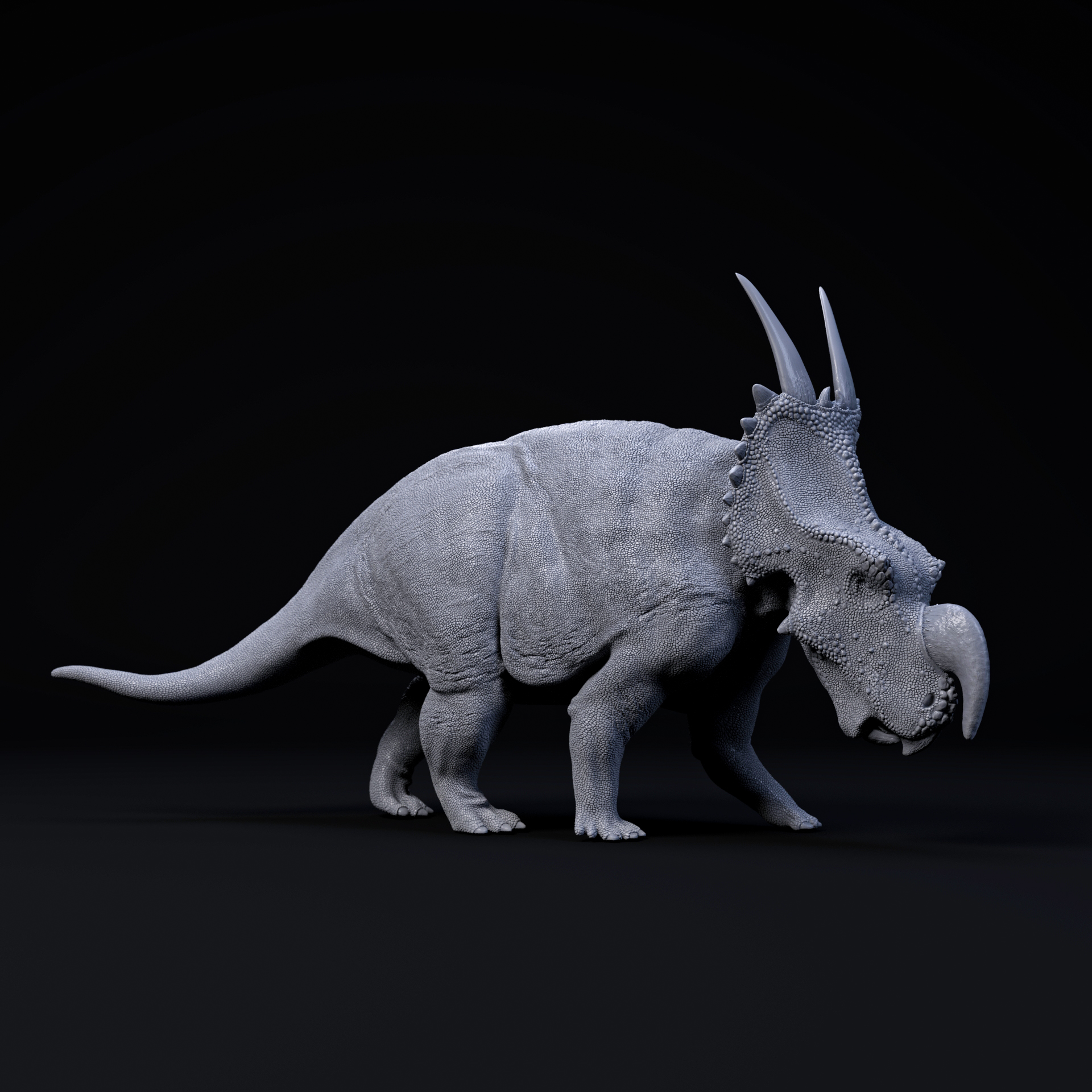 Einiosaurus walking 1-35 scale pre-supported dinosaur