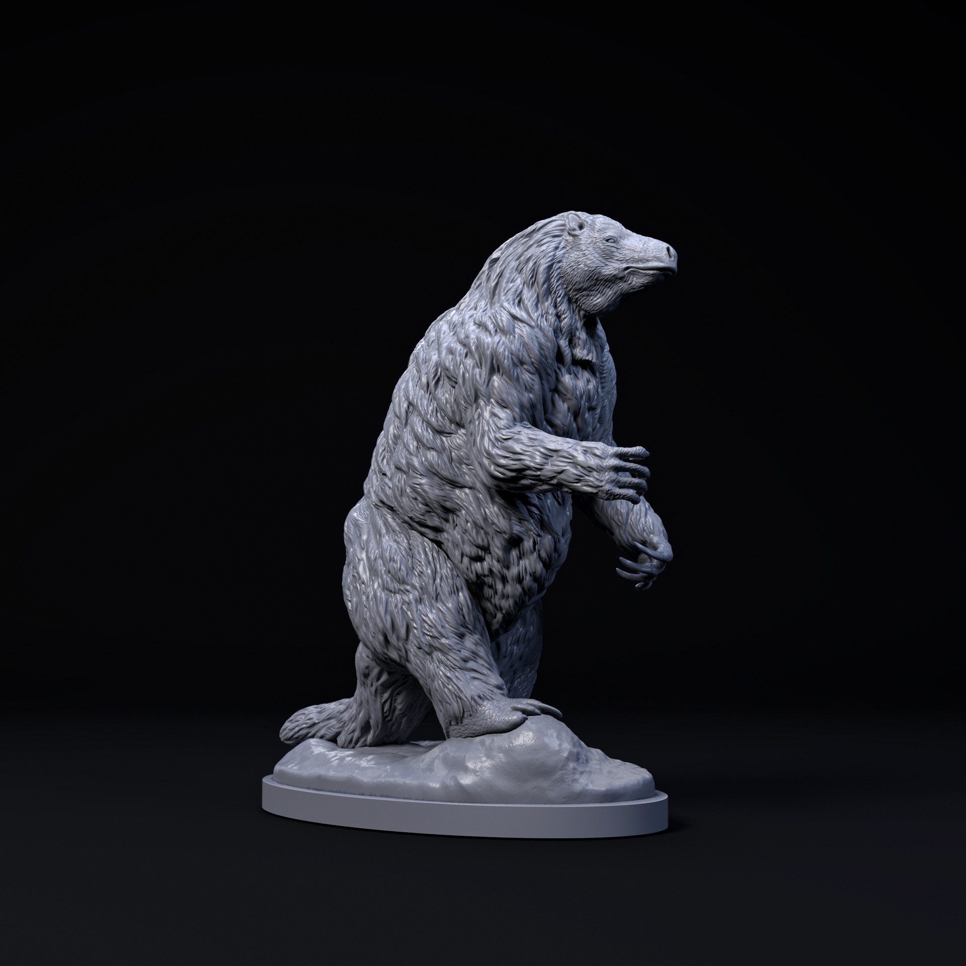 Megatherium standing 1-35 scale pre-supported prehistoric animal