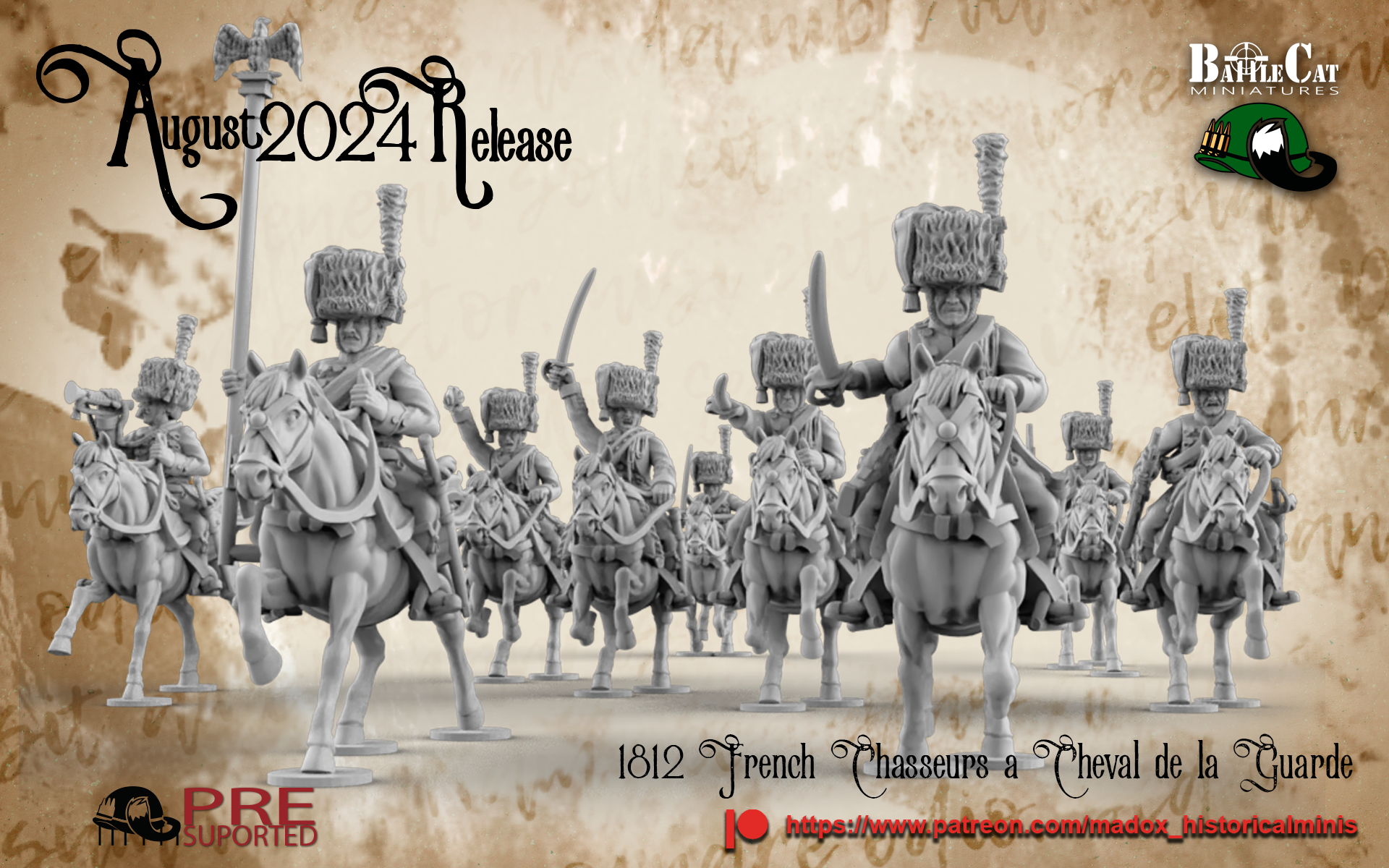 1812 French chasseurs a cheval de la guarde