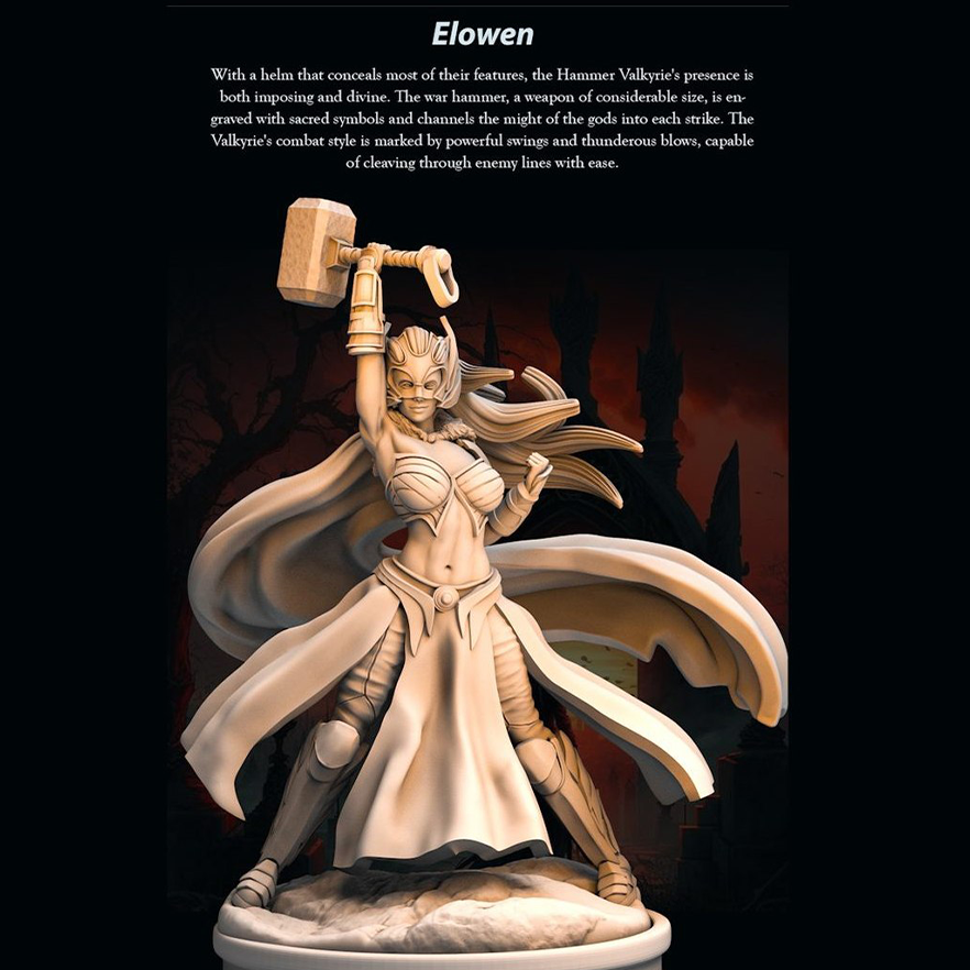 Hammer Valkyrie Elowen - Hammer Valkyrie Thor- 75mm