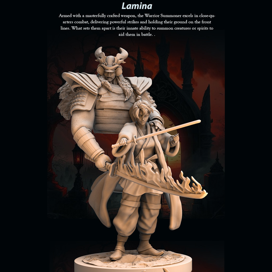 Samurai Oni Summoner Lamina - Samurai Summoner Warrior Oni - 75mm