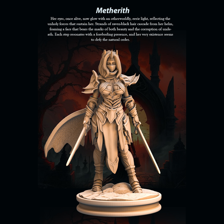 Undead Knight Metherith - Undead Knight Death Knight - 75mm