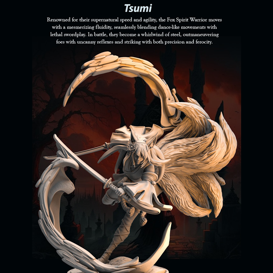 Fox Spirit Warrior Tsumi - Fox Spirit Warrior - 75mm
