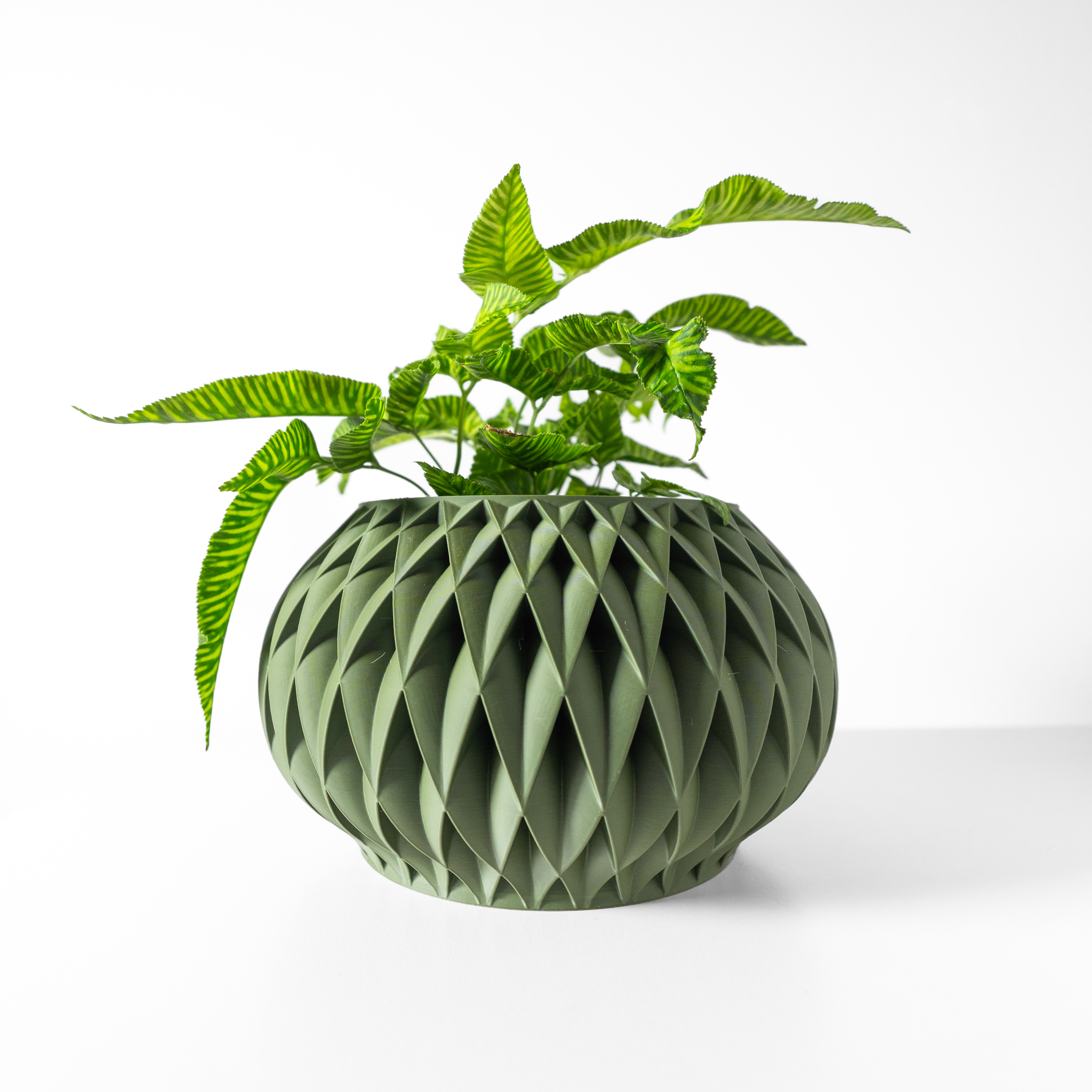 The Velux Planter Pot with Drainage Tray & Stand Included: Modern and Unique Home Decor for Plants and Succulents | STL File