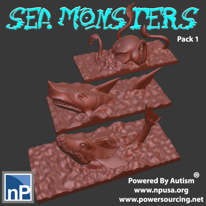 Mini Sea Monsters, pack 1