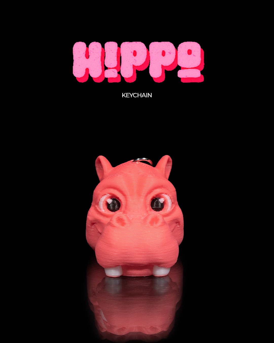 Hippo Keychain