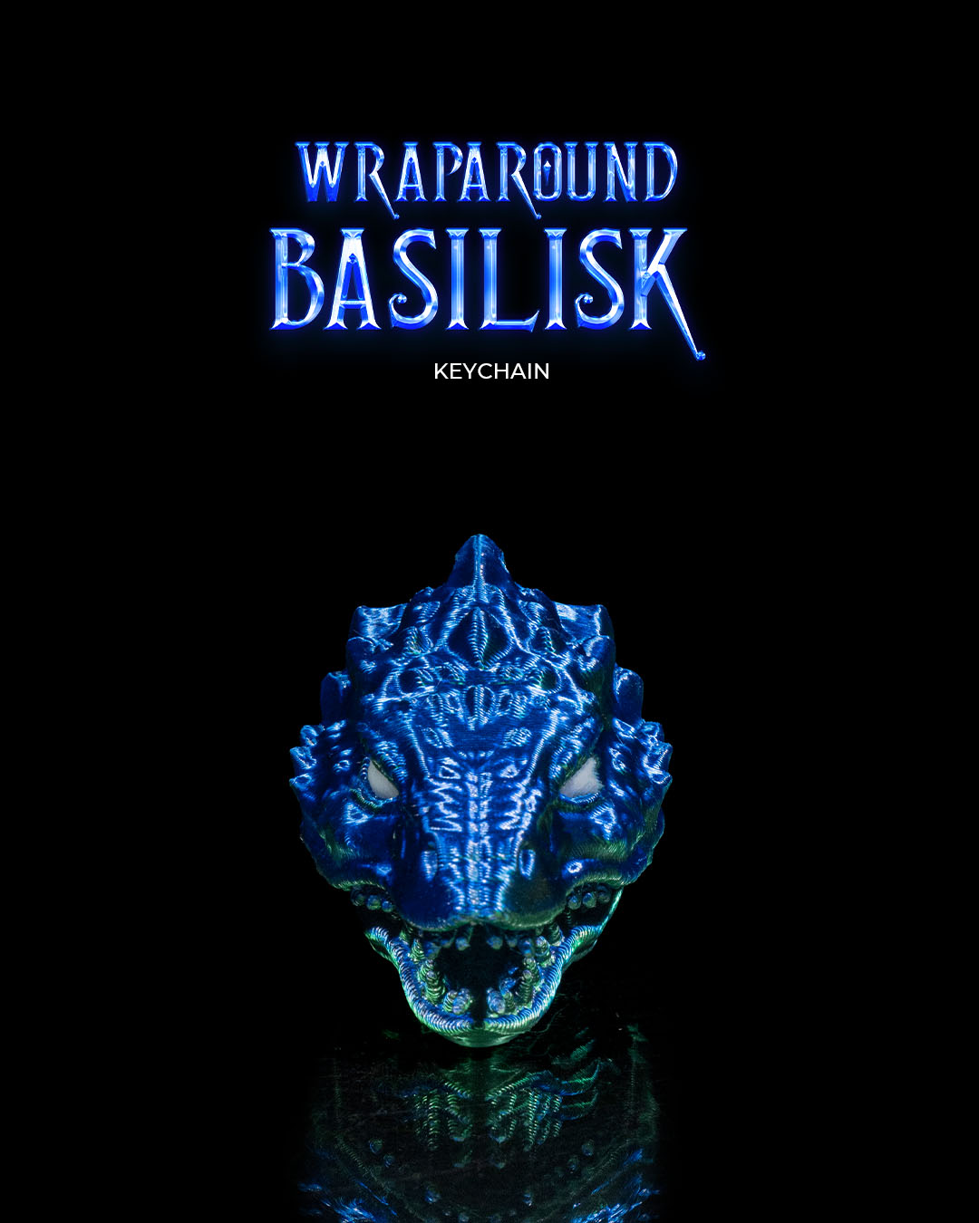 Wraparound Basilisk Keychain