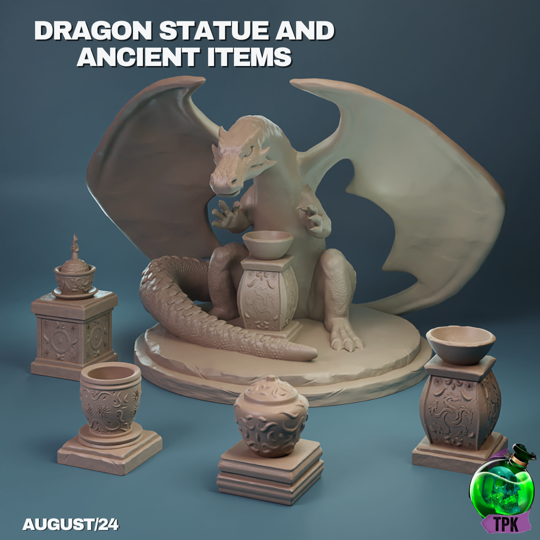 Dragon Statue and Ancient Items