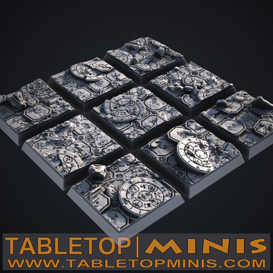 Ancient Ruins 30x30mm Square Bases