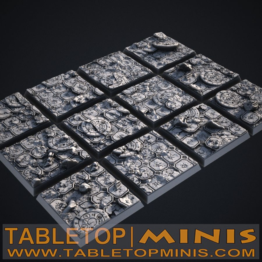 Ancient Ruins 40x40mm Square Bases