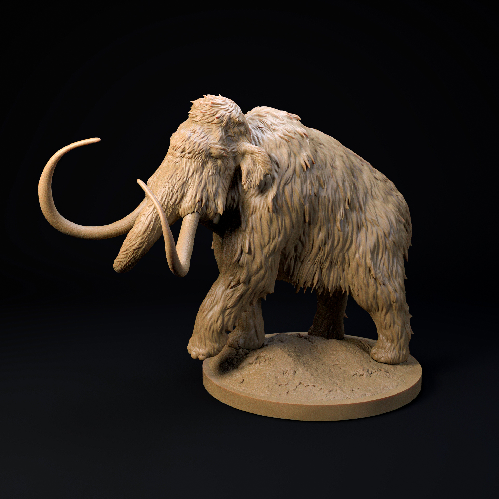 Woolly Mammoth walking 32mm scale prehistoric animal companion mammoth