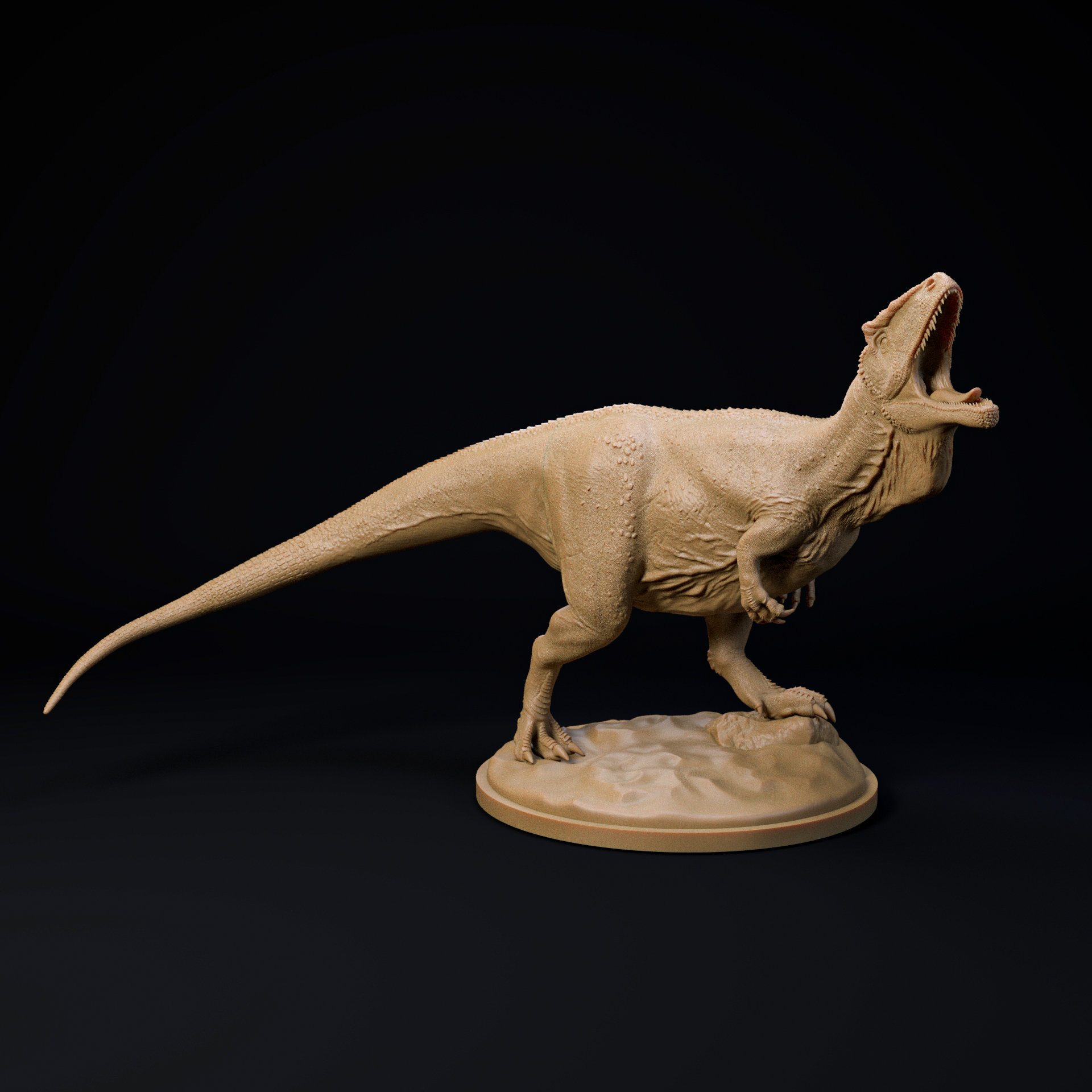 Carcharadontosaurus roar 32mm scale - pre-supported dinosaur companion