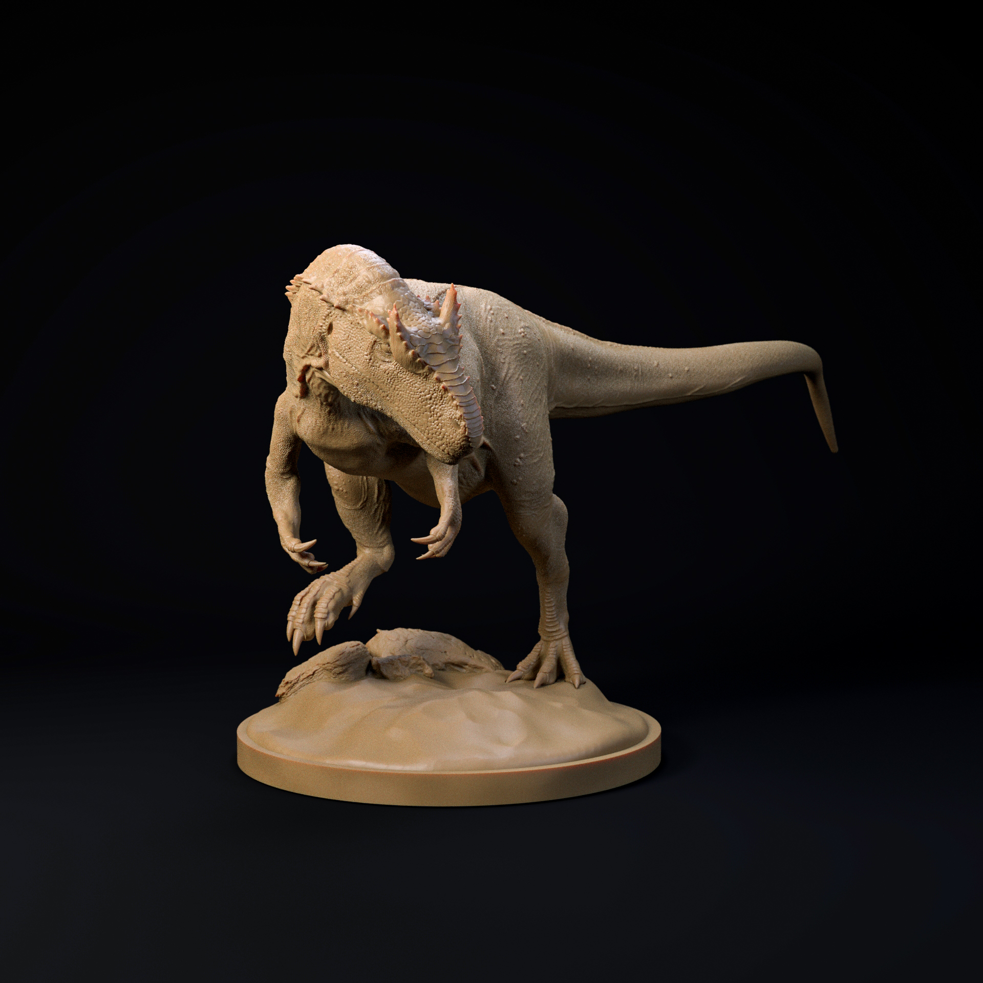 Allosaurus running 32mm scale - pre-supported dinosaur companion