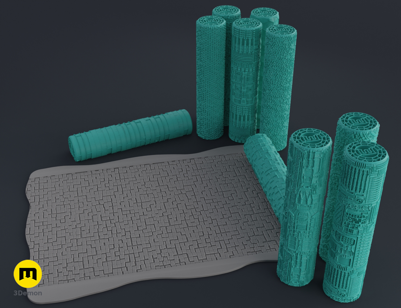 DnD Terrain Texture Rollers – Scifi