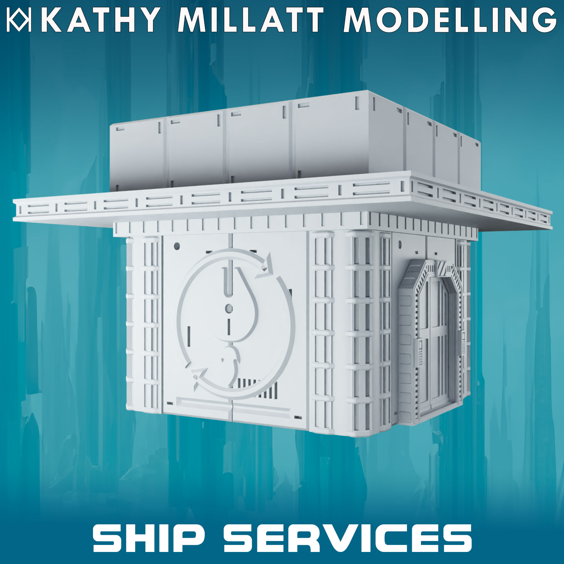 Ship Services Building - Modular or Easy Print Complete Building