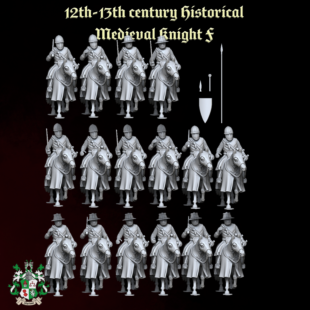 12th-13th century Historical Medieval Knight F