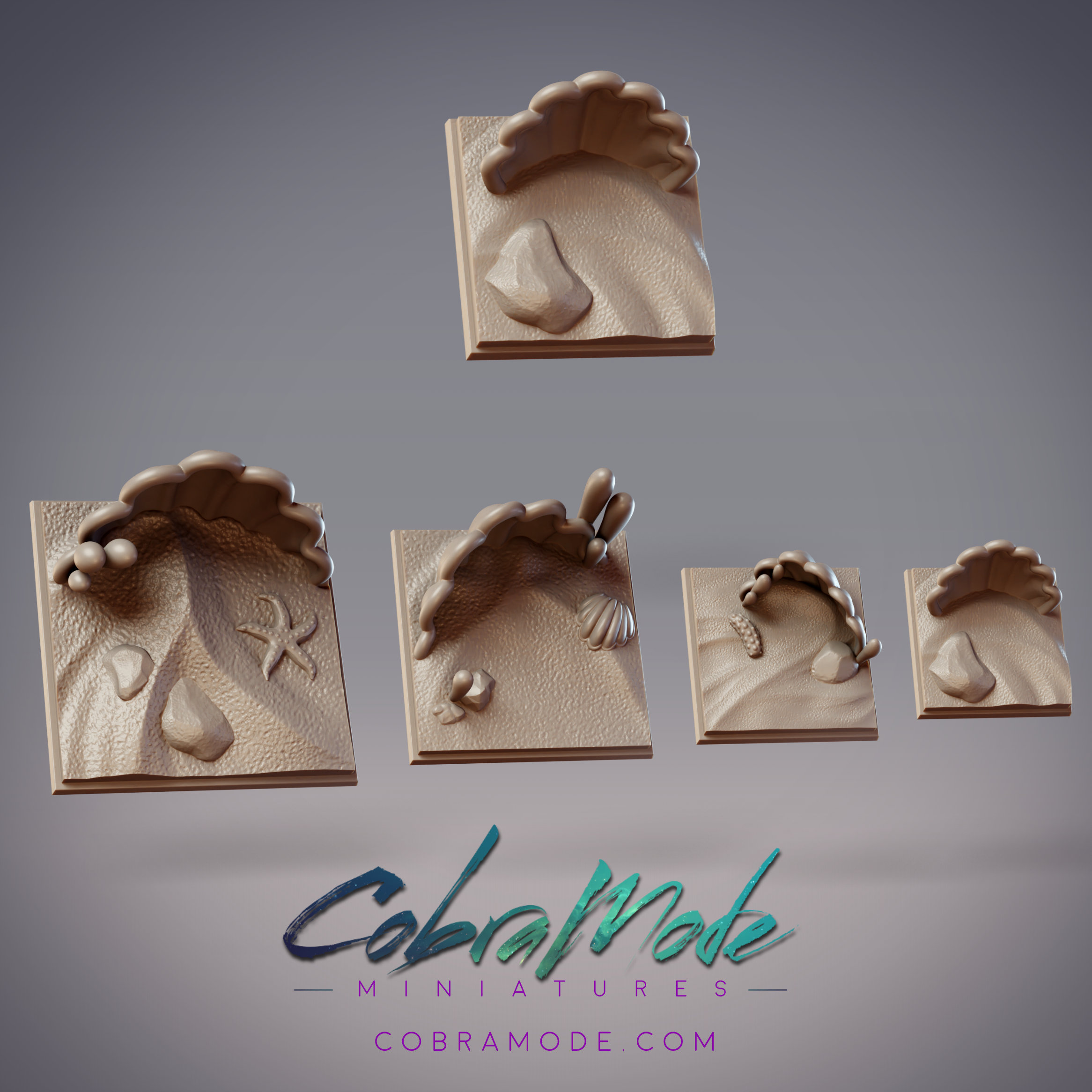 Clamshell Square Base Pack (4pcs)
