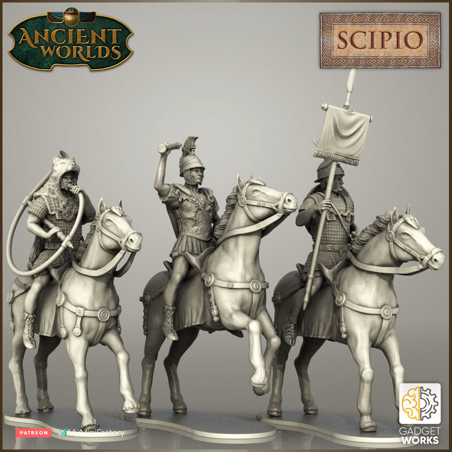 28mm Republican Roman Consular Command mounted
