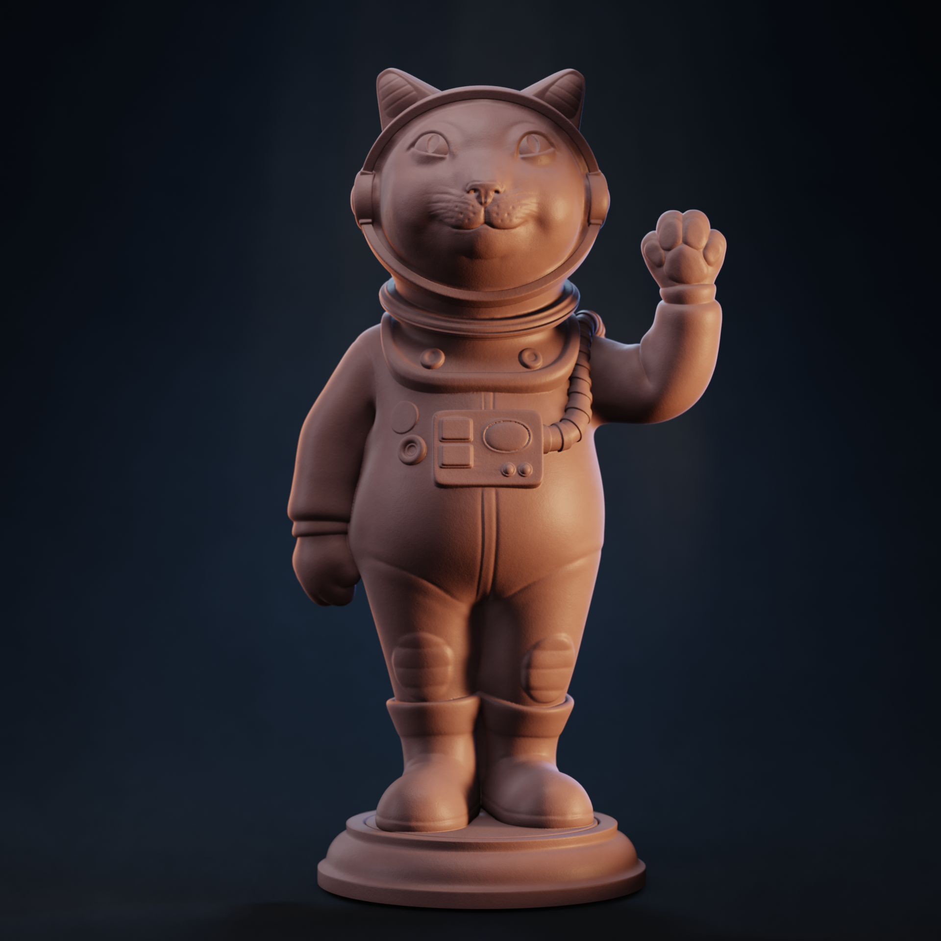 Cute Cat in a Space Suit