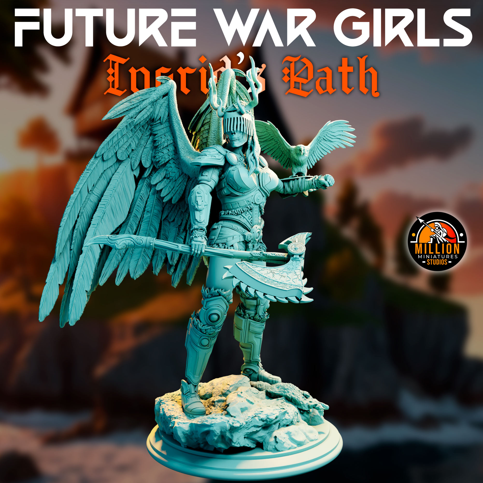 Ingrid Ravenson 32mm&75mm - Core Model with Helmet (NSFW Versions & Diorama INCLUDED)