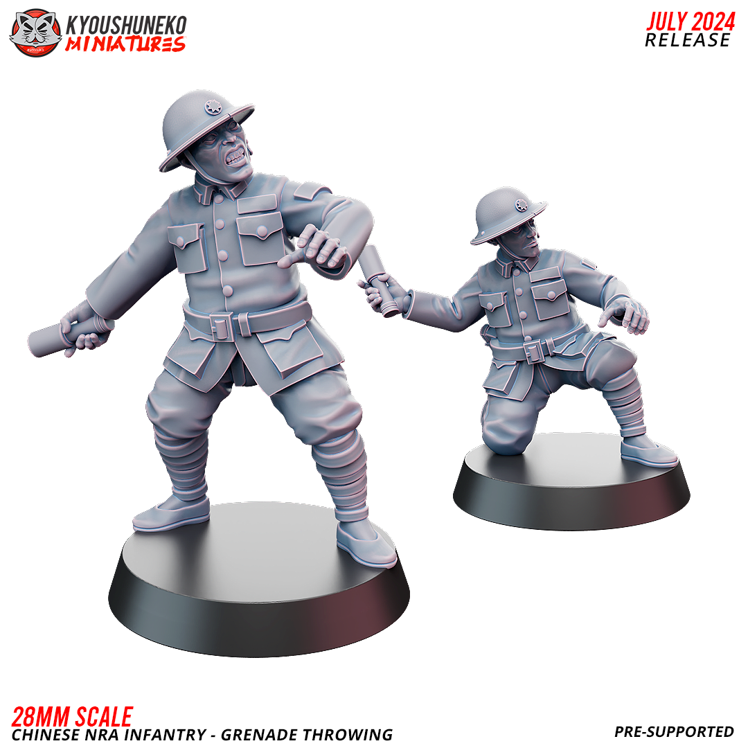 Grenade Throwing - Chinese NRA Infantry ww2