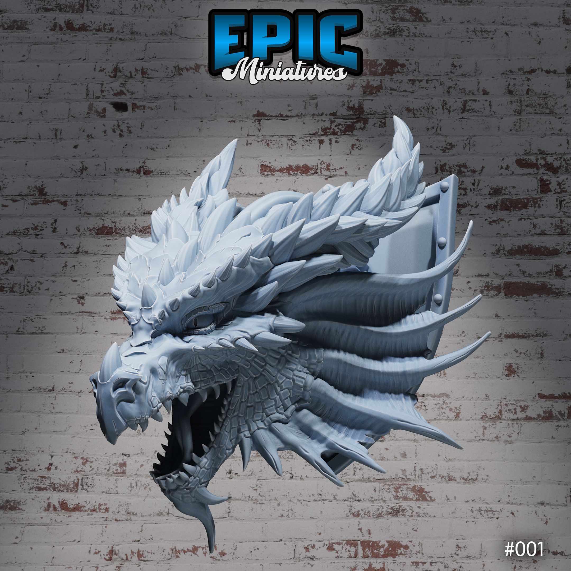 Red Dragon Wall Trophy / Drake Decoration / Collectible Monster / Fantasy Figure / Magical Beast Statue / Legendary Draconic Army