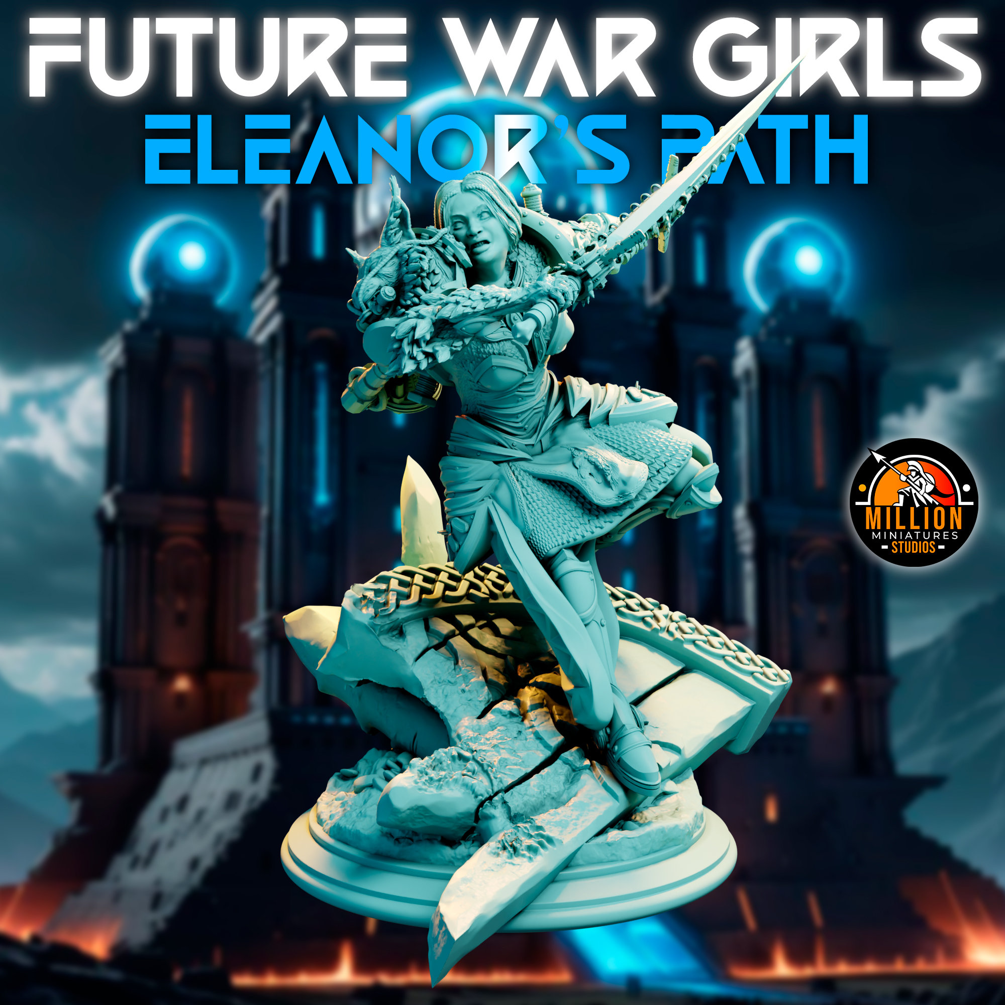 Eleanor Thunderlynx 32&75mm - Battle Pose (NSFW Versions & Diorama INCLUDED)