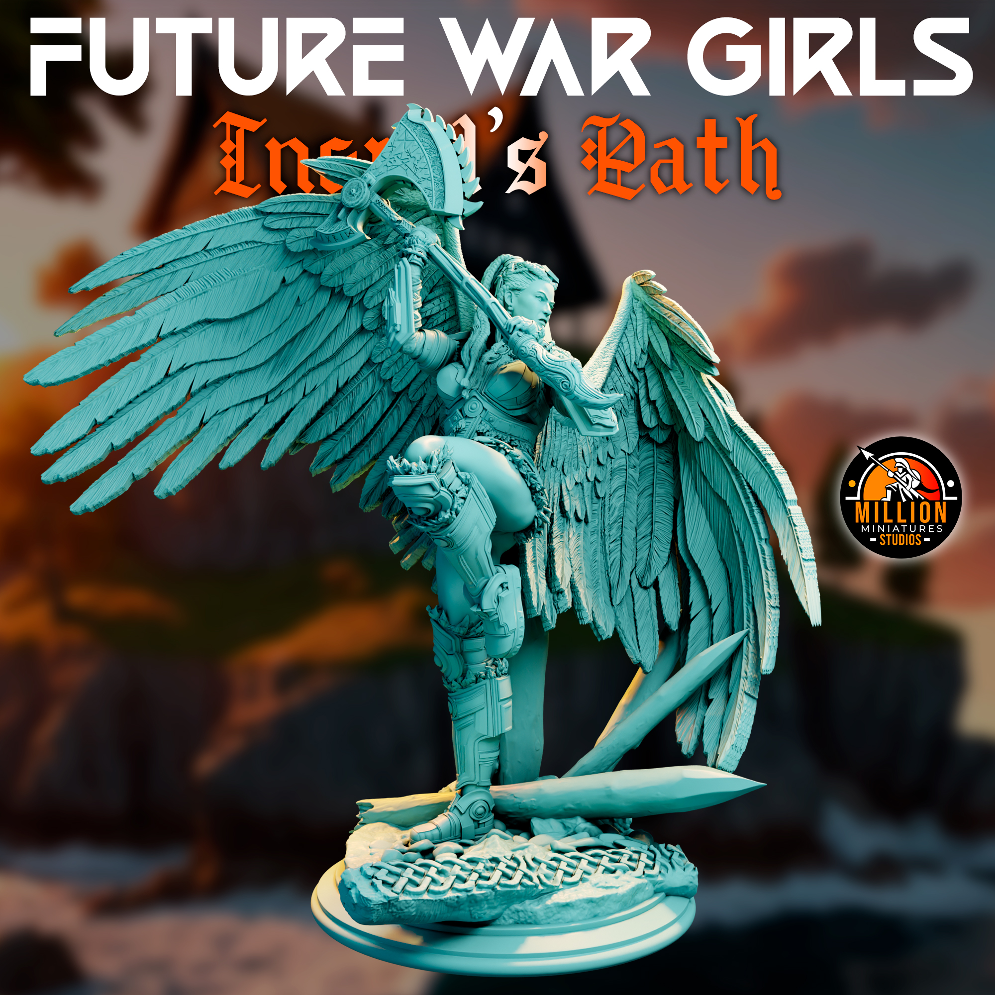 Ingrid Ravenson 32mm&75mm - Battle Pose (NSFW Version & Diorama INCLUDED)