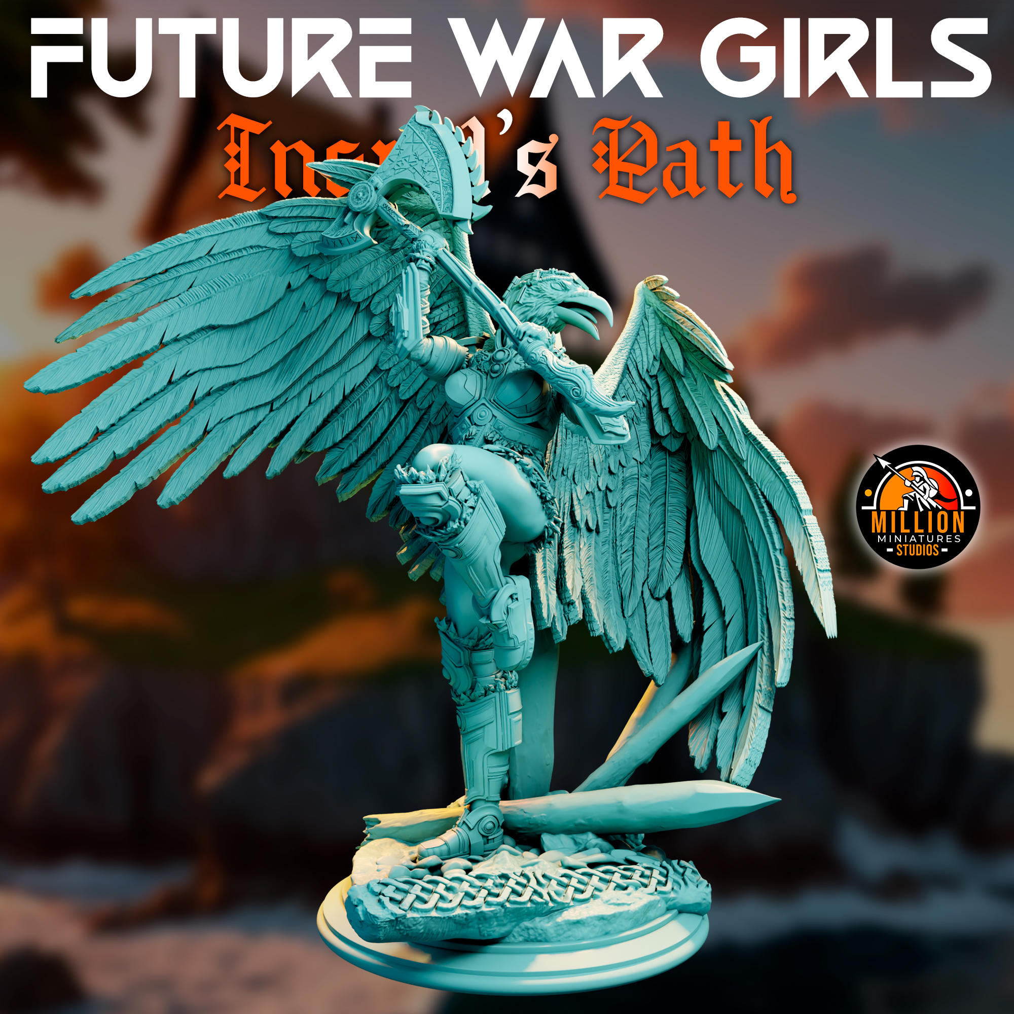 Ingrid Ravenson 32mm&75mm - Animal Form Battle Pose (Diorama INCLUDED)