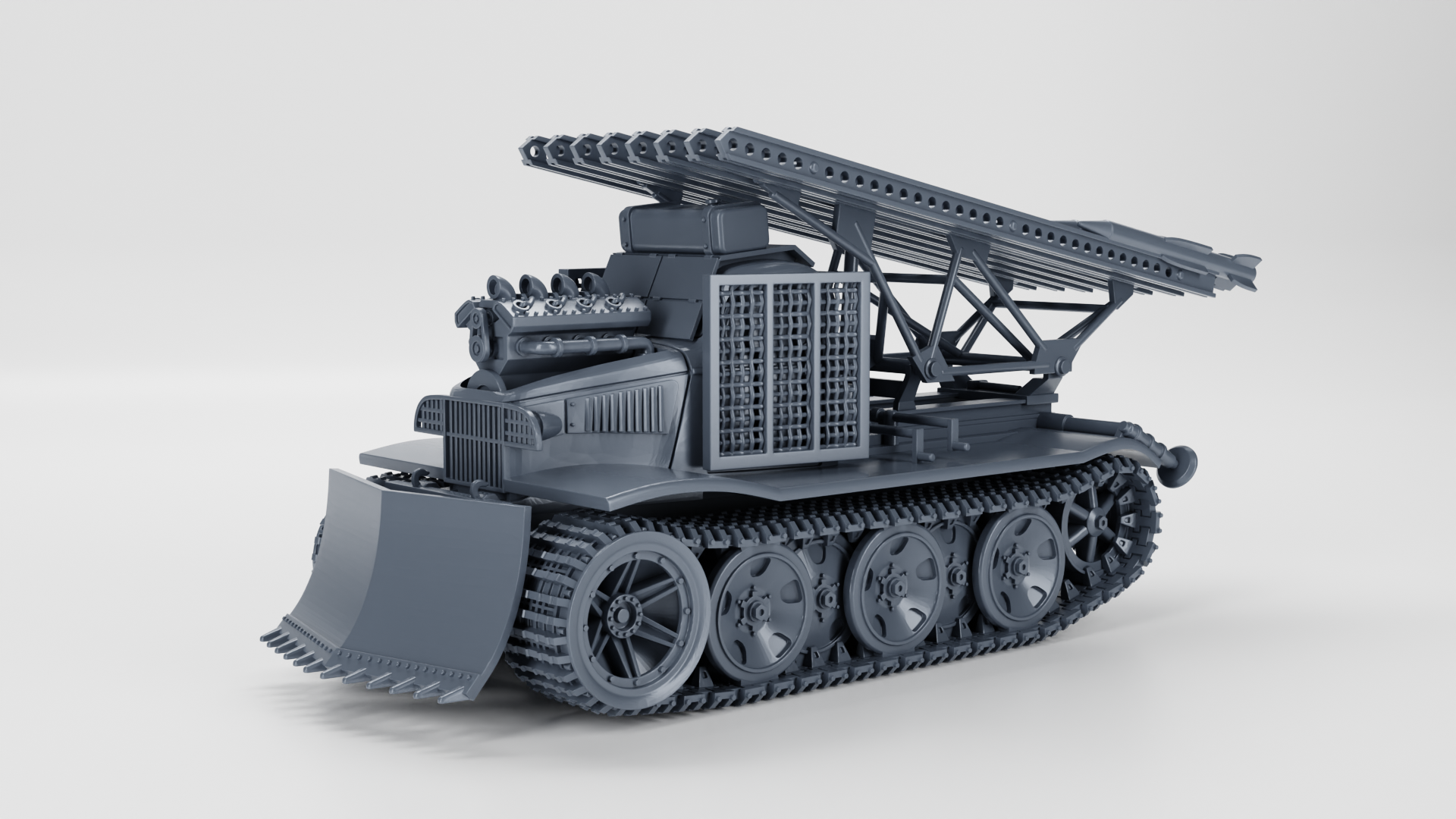 ВМ-13-16 Katyusha on G7107 base (USSR, WW2) converted to CYBERPUNK style