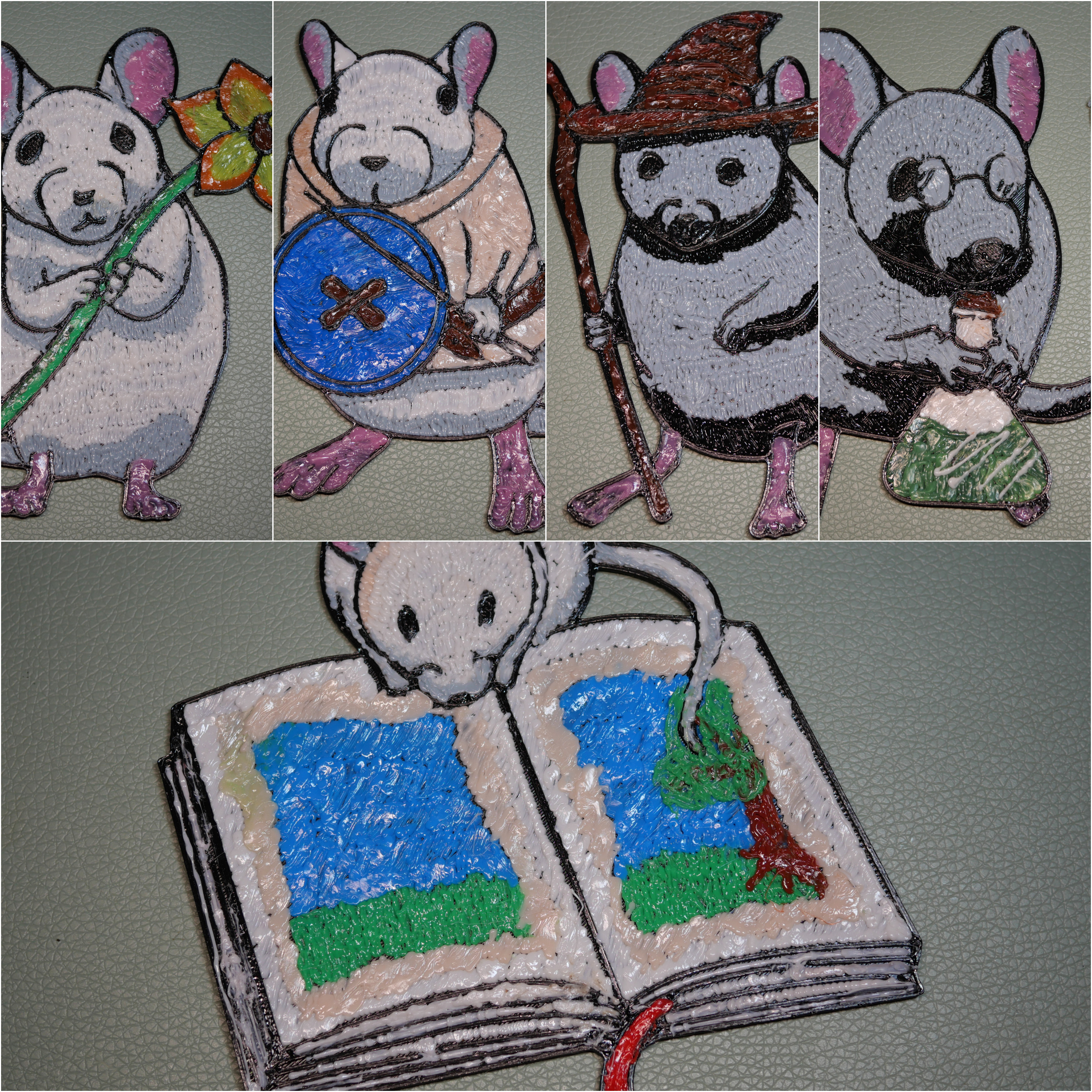 3D Pen Colouring Pictures - Fantasy Mice