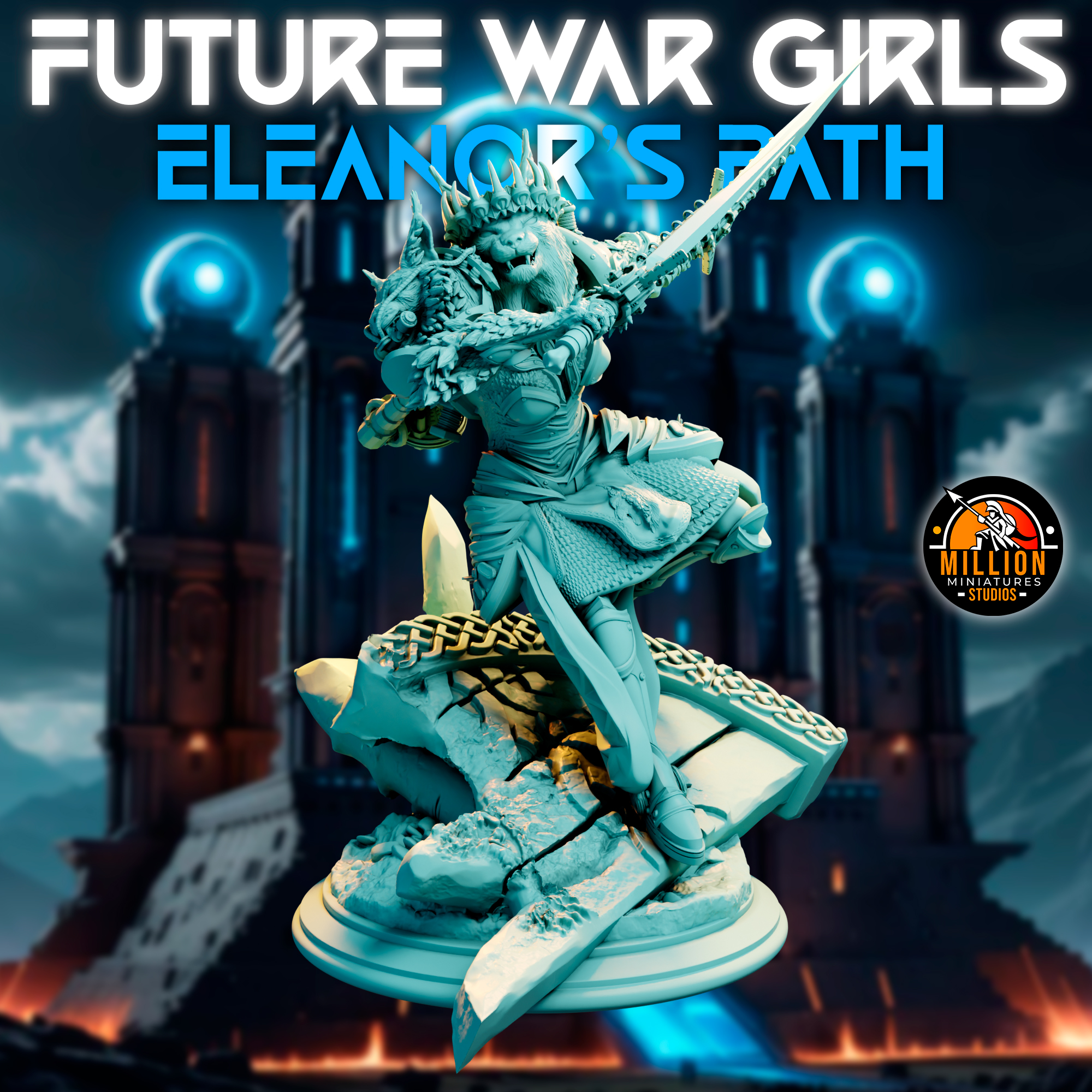 Eleanor Thunderlynx 32mm&75mm -Animal Form Battle Pose (Diorama INCLUDED)