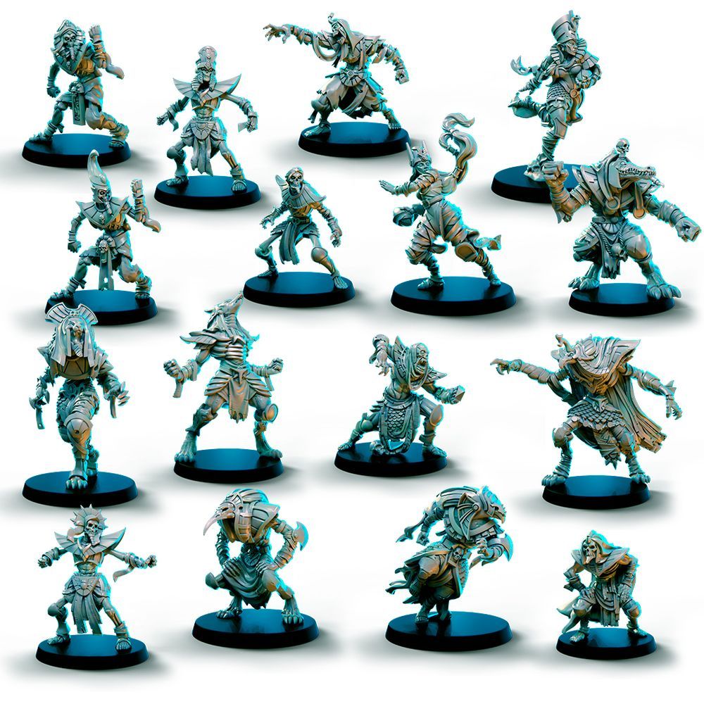 Akhenatom Kings Full Team + Midnight megadome (dice tower, dugouts and scoreboard with PDF field)