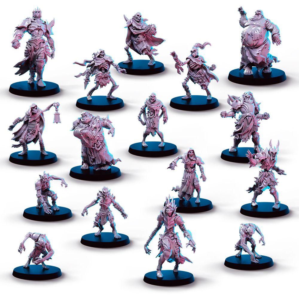 Londo Bay Revenants Full Team + Midnight megadome (dice tower, dugouts and scoreboard with PDF field)