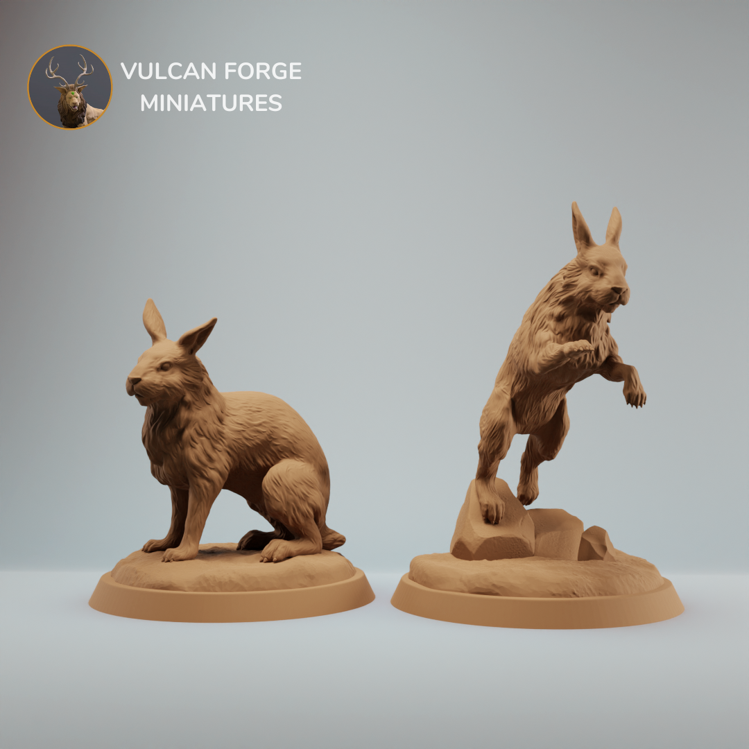 Rabbit 3d print model pre-supported - Two variations