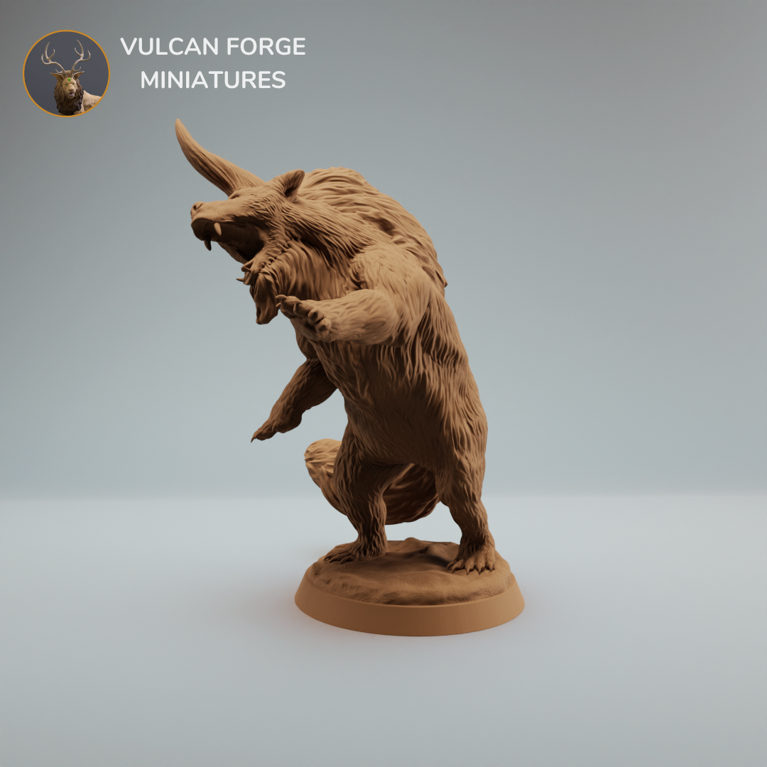 Fantasy giant bear with horn - Pre-Supported