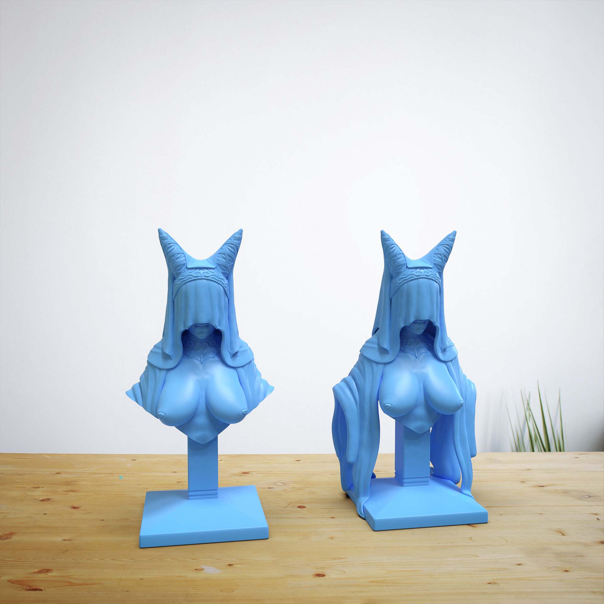 Night Maiden from Elden Ring bust in two variants.