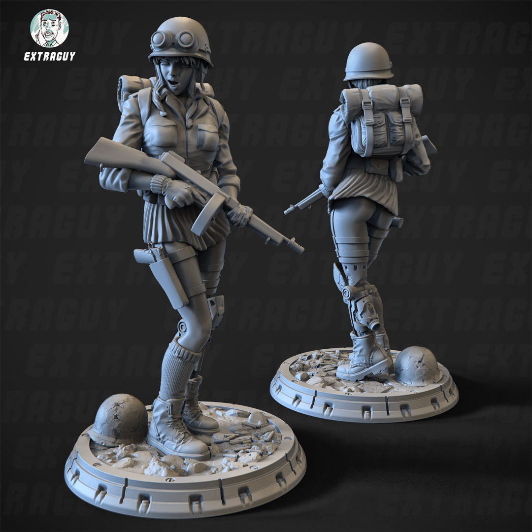 Soldier Girl 100mm and 32mm