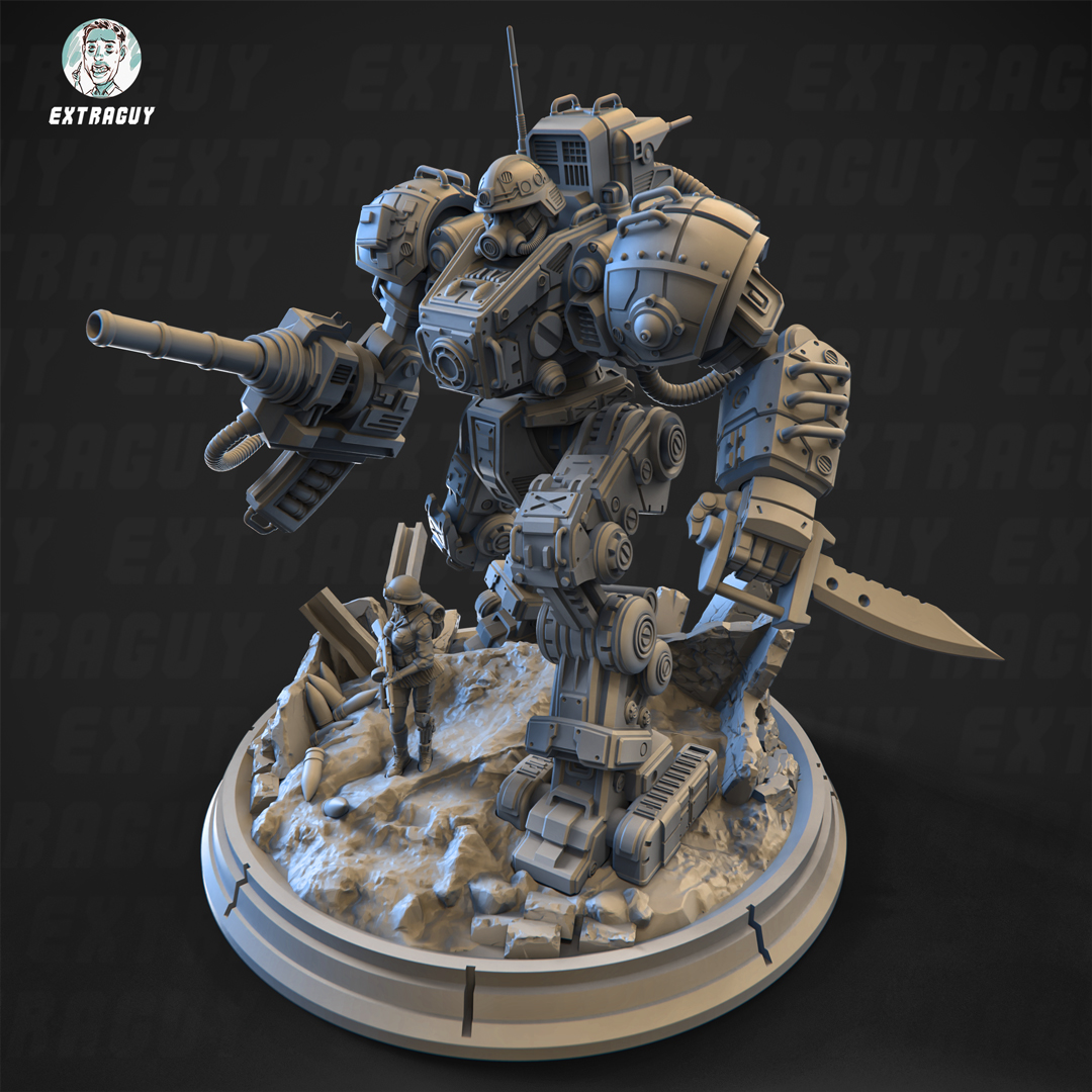 Iron Joe Fighting Mech Static Set 100mm