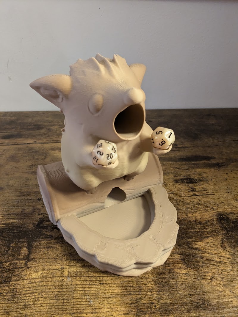 Possum Dice Tower with Dice Holder Hands - No Support Easy Print