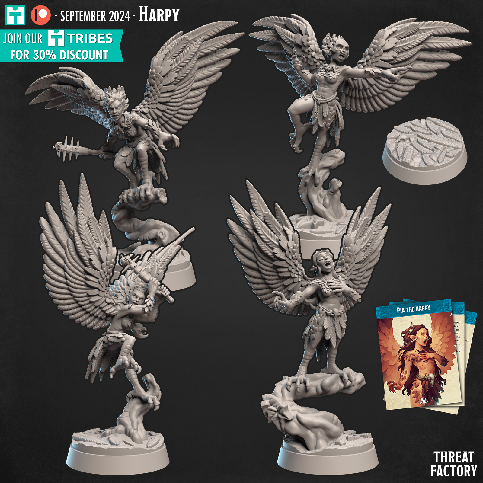 Four harpies