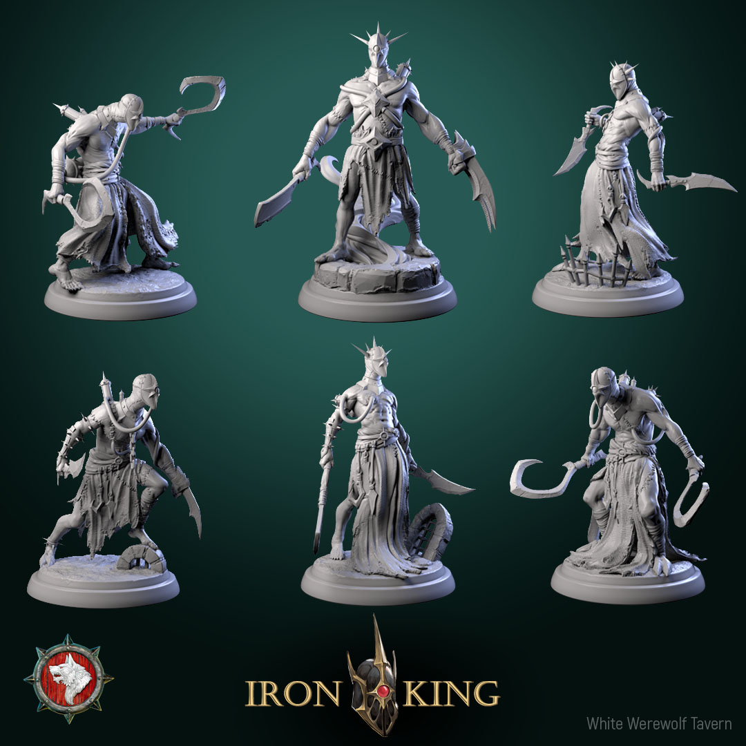 Homunculus 32mm set 6 miniatures pre-supported