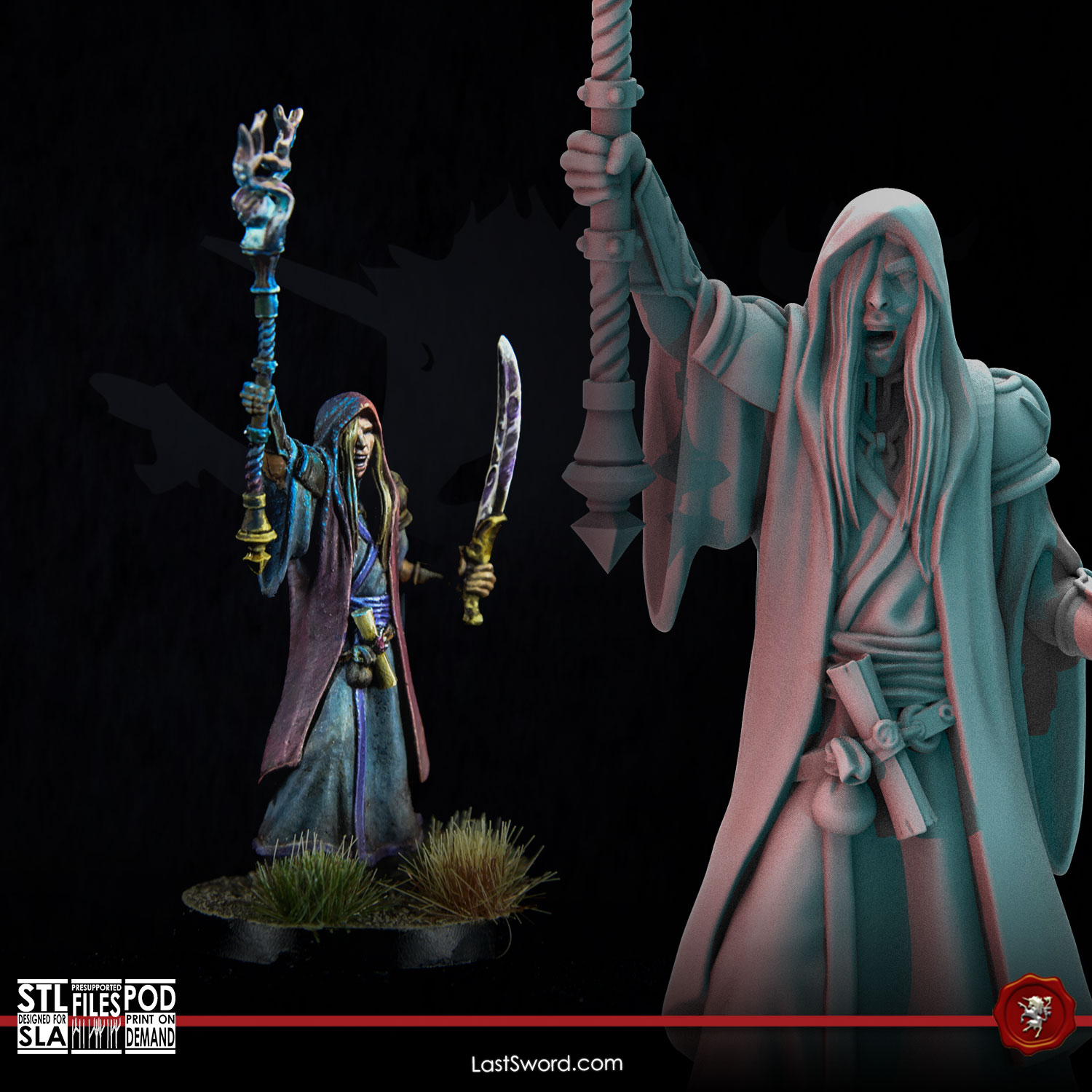 Elven Mage | Pre-Supported | 30mm High Elves